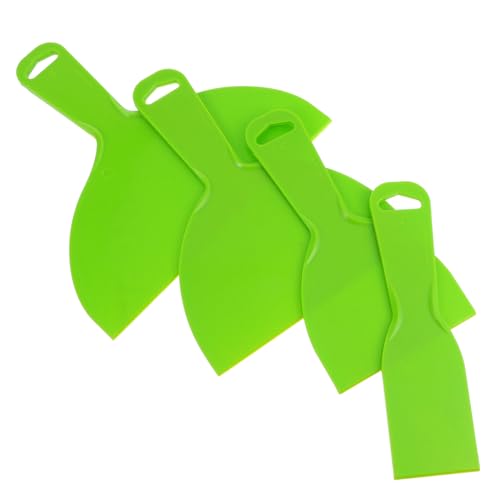 jojofuny 4 Stück Schaufel Fenster Schwammmopp Spaltreinigungsbürste Wandspachtel für Löcher Loch spatel Rakel Spatula Werkzeug Tapetenentferner-Tool Flexible Spachtelmesser Plastik Green von jojofuny