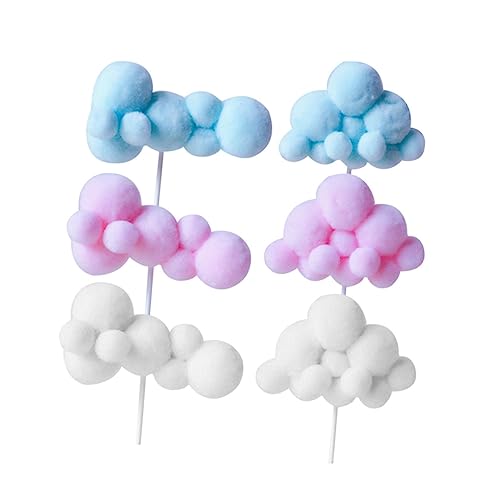 jojofuny 6 STK Cupcake-Topper Tortendeko Einschulung Kuchen Baby Die Wolken von jojofuny