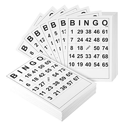 jojofuny 60st Weihnachts-Bingo-Spiel Bingo-Set Krippenzubehör Bingokarten Mit Eindeutigen Nummern Nummer Passende Bingokarten Einwegspiel Bingokarten Und Chips Stück Papier Anzahl Kind von jojofuny