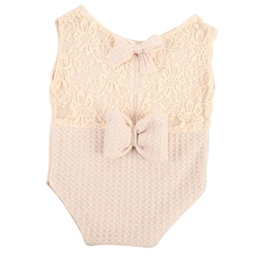 jojofuny Einfarbiger Overall Beige Neugeborenes Mädchen-Outfit Socken Mädchen Mädchen Socken Kleines Mädchen Kleinkind Outfits Babysocken Fotos Zubehör Hose Bausatz Polyester von jojofuny