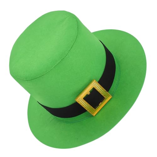 jojofuny Faltbarer Irischer Filzhut Für St. Patricks Day Irischer Faltbarer Kleiderhut Irisches Festivalzubehör Irischer Neuheitshut Irischer Themenhut von jojofuny