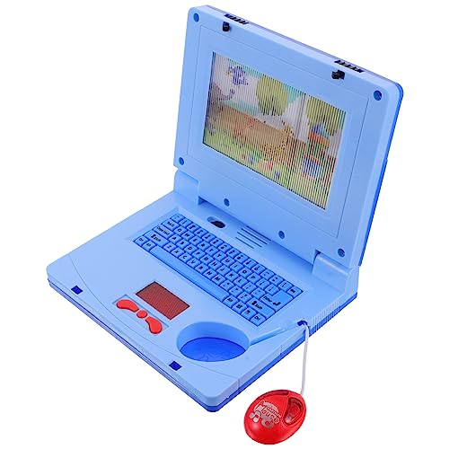 jojofuny Kinder-Laptop Spielzeug-Laptop Pädagogischer Lerncomputer Mit LCD-Bildschirm Tastatur Und Inklusive Für Kinder Ab 3 Jahren Himmelblau von jojofuny