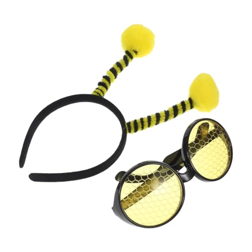 jojofuny Lustiges Bienen Haarreif Und Brille Set FüR Erwachsene, Perfektes Accessoire FüR Halloween, KostüMpartys, Mottopartys Und Tier-Themenpartys jojofuny Lustiges Bienen Haarreif Und Brille Set FüR Erwachsene, Perfektes Accessoire FüR Halloween, KostüMpartys, Mottopartys Und Tier-Themenpartys von jojofuny
