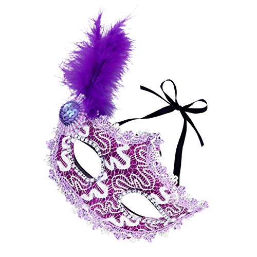 jojofuny Maskerade-Maske Für Frauen Venezianische Maske Für Halloween-Party Karneval-Maske Abend Abschlussball Kostüme Zubehör von jojofuny