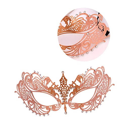 jojofuny Rose Gold Halbgesichtsmaske Maskerade Metall Maskerade Party Maske Bohrer Partybedarf von jojofuny