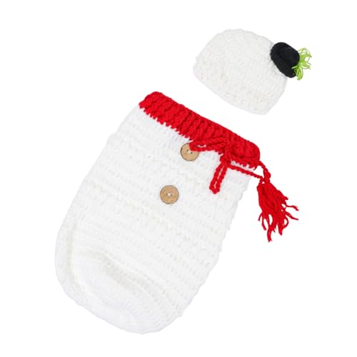 jojofuny Weihnachtsschlafsack Schneemann Overall Kleinkind Für Kleinkinder Weihnachtsspielanzug Kleinkind Neugeborenes Kostüm Abs Weiß Häkeln Garn Kleidung von jojofuny