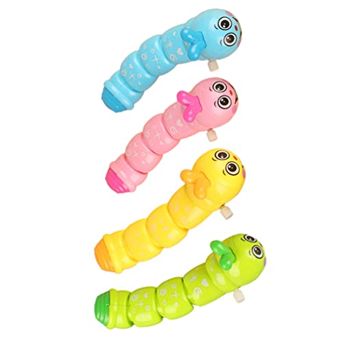 jojofuny Wickelende Caterpillar Spielzeug 4 Stücke Wagging Raupe Caterpillar Uhrwerk Spielzeug Kreative Cartoon Uhrenwicklung Spielzeug für Kinder Kinder Party Favors Spielzeug von jojofuny