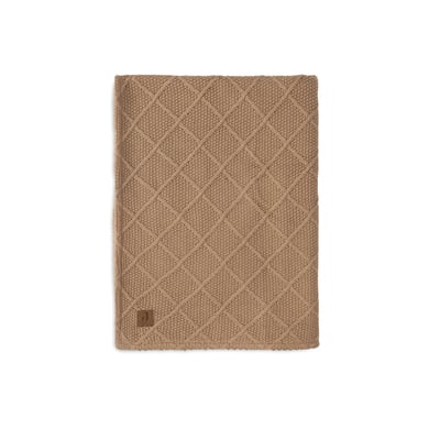 jollein Decke Check Knit Biscuit/Teddy Fleece 100 x 150cm von jollein