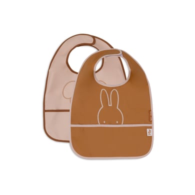 jollein Lätzchen 2er-Pack Miffy Peekaboo Wild Rose Wasserdicht von jollein