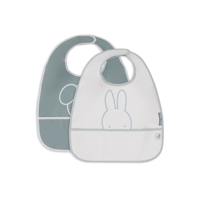 jollein Lätzchen Wasserdicht Miffy Peekaboo - Sea Green - 2 Stück von jollein