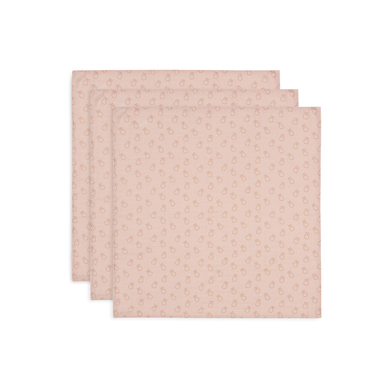 jollein Spucktuch 3er-Pack Miffy Silhouettes Wild Rose 70 x 70 cm von jollein