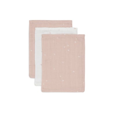 jollein Waschlappen Hydrophil Twinkling Wild Rose 3er-Pack 15 x 20 cm von jollein