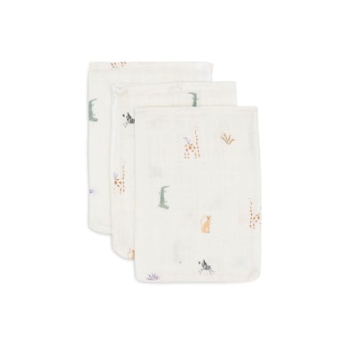 jollein Waschlappen Jungle Jumbo 3er-Pack 15 x 20 cm von jollein