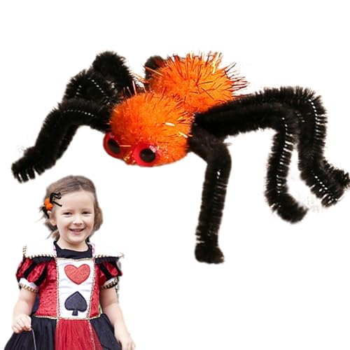 jopiuieo Spinnen-Haarspange, realistisches Plüsch-Spinnenhaar-Accessoire, Mädchen-Haarspangen, Horror-Gothic-Outfit-Zubehör, Halloween-Haarnadeln für dickes und dünnes Haar von jopiuieo