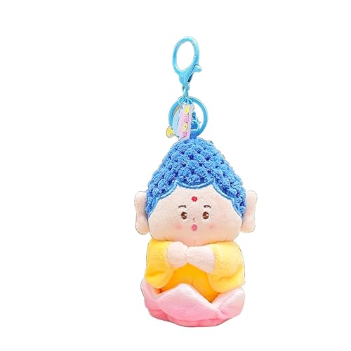 jyibinee Gefülltes Buddha-Spielzeug, Cartoon-Buddha-Plüschtier, gefülltes Paar-Buddha-Plüschtier, Puppe, Handtasche, Rucksack, hängende Dekoration, Ornament, Anhänger für Kinder und Erwachsene von jyibinee