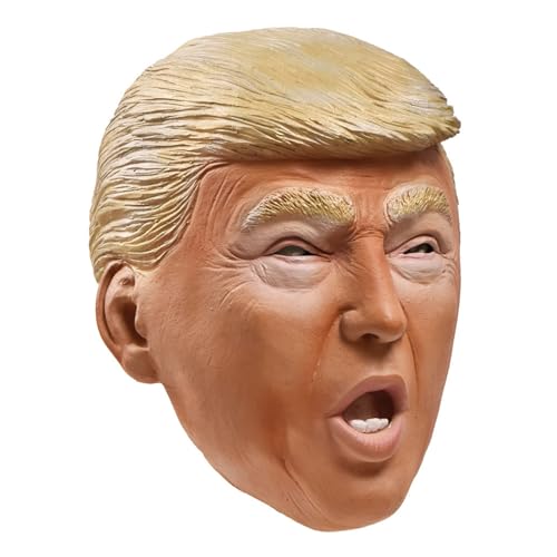 jyibinee Hochwertige Präsidentschaftsmaske Leichte Maske Trump Cosplay Maske Latex Realistischer Effekt Gesichtsschutz Amerika Präsident Wahlkostüme Requisiten A von jyibinee
