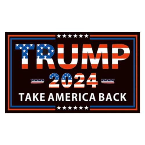 jyibinee Trump 2024 Kampagne Merchandise Take America Back Flag Trump 2024 Flag Outdoor Take America Back with Rust-resistant Grommets Trump Campaign Banner C S von jyibinee