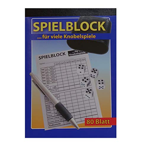 ka Knobelspiel Würfelspiel Spielblock Knobel Würfel Block 80 Blatt Knobelblock Spiel von ka