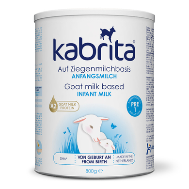 Kabrita Anfangsnahrung Pre auf Ziegenmilchbasis 800 g ab der Geburt von kabrita