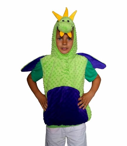 Kaiser24Drache Dinosaurier Kinder Kostüm Karneval Halloween Fasching 128 grün von kaiser24