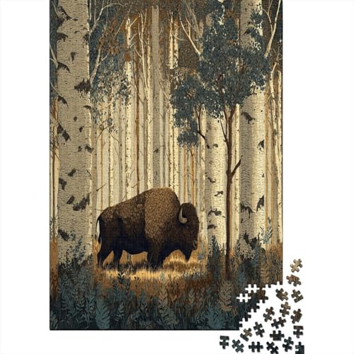 Bison im Birkenwald Rätsel Für Erwachsene || 70x50cm/1000pcs Puzzles Lernspiele Home Decor Bison im Birkenwald Rätsel Für Erwachsene || 70x50cm/1000pcs Puzzles Lernspiele Home Decor von kaiyun
