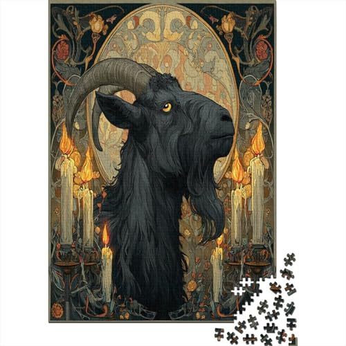 Black Ziege and CandlesPuzzle 1000 Teile Für Erwachsene, Lernspiele38x26cm/1000pcs Black Ziege and CandlesPuzzle 1000 Teile Für Erwachsene, Lernspiele38x26cm/1000pcs von kaiyun