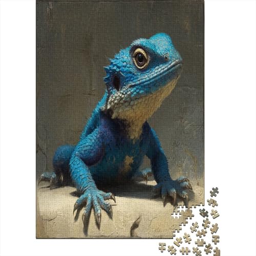 DeliKatzee Blue Eidechse 38x26cm/1000pcs Puzzle, Lernspiel Impossible Herausforderungsspielzeug Für Erwachsene Teenager DeliKatzee Blue Eidechse 38x26cm/1000pcs Puzzle, Lernspiel Impossible Herausforderungsspielzeug Für Erwachsene Teenager von kaiyun