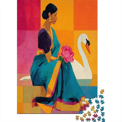 Frauenporträt Weiß Swan Puzzle 1000 Teile Für Erwachsene, Lernspiele, Heimdekoration38x26cm/1000pcs Frauenporträt Weiß Swan Puzzle 1000 Teile Für Erwachsene, Lernspiele, Heimdekoration38x26cm/1000pcs von kaiyun