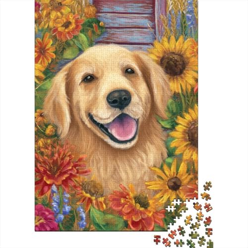 Lächelnder Golden Retriever, Illustration Einer ländlichen Landschaft Puzzle 1000 Teile, Lernspiel, Unmöglich, Anspruchsvolles Spielzeug Für Erwachsene Und Kinder Ab 14 Jahren 38x26cm/1000pcs Lächelnder Golden Retriever, Illustration Einer ländlichen Landschaft Puzzle 1000 Teile, Lernspiel, Unmöglich, Anspruchsvolles Spielzeug Für Erwachsene Und Kinder Ab 14 Jahren 38x26cm/1000pcs von kaiyun