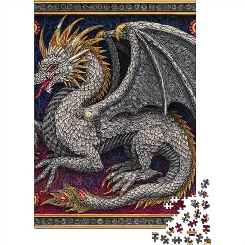 ,Line Art Silver Drache,70x50cm/1000pcs,DIY-Puzzle Für Erwachsene ,Line Art Silver Drache,70x50cm/1000pcs,DIY-Puzzle Für Erwachsene von kaiyun