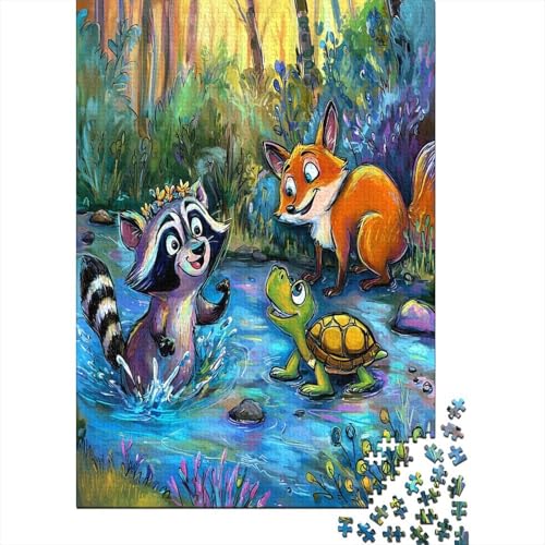 Waschbären Spielen und tollen im Bach Schildkrötes FOchsees Puzzle 1000 Teile Für Erwachsene, Lernspiele, Heimdekoration70x50cm/1000pcs Waschbären Spielen und tollen im Bach Schildkrötes FOchsees Puzzle 1000 Teile Für Erwachsene, Lernspiele, Heimdekoration70x50cm/1000pcs von kaiyun