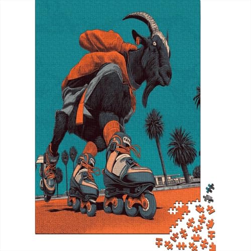 Ziege auf Rollschuhen Puzzle 1000 Teile, Lernspiel, Unmöglich, Anspruchsvolles Spielzeug Für Erwachsene Und Kinder Ab 14 Jahren 70x50cm/1000pcs Ziege auf Rollschuhen Puzzle 1000 Teile, Lernspiel, Unmöglich, Anspruchsvolles Spielzeug Für Erwachsene Und Kinder Ab 14 Jahren 70x50cm/1000pcs von kaiyun