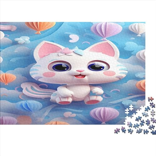 Animal Cat 1000 Teile Q Version Erwachsene Puzzle Lernspiel Geburtstag Wohnkultur Family Challenging Games Stress Relief Toy 1000pcs (75x50cm) von karMalucky