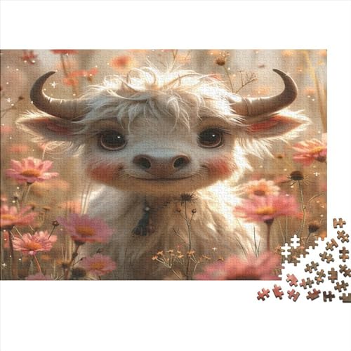 Cartoon Yak 1000 Teile Cute Animal Für Erwachsene Puzzles Family Challenging Games Lernspiel Home Decor Geburtstag Stress Relief Toy 1000pcs (75x50cm) von karMalucky