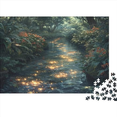 Dreamy Forest 1000 Teile Scenery Puzzles Für Erwachsene Moderne Wohnkultur Family Challenging Games Geburtstag Lernspiel Stress Relief 1000pcs (75x50cm) von karMalucky