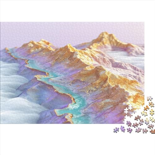 Sparkling Mountain 1000 Teile Gorgeous Erwachsene Puzzles Educational Game Home Decor Family Challenging Games Geburtstag Entspannung Und Intelligenz 1000pcs (75x50cm) von karMalucky