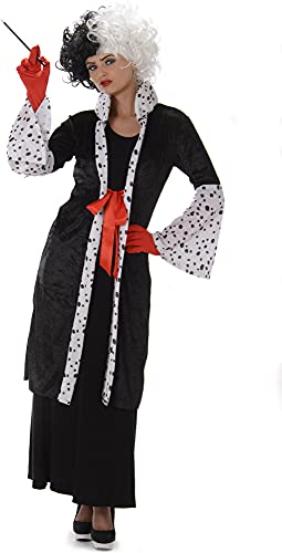 Cruella Evil Madame Ladies Fancy Dress Halloween Villain Womens Adults Costume von karnivalcostumes