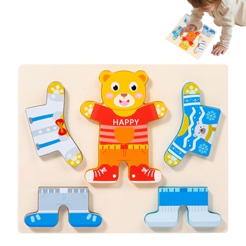 keloppasit Dress -up -Spielzeug für kleine Mädchen, Tierkleid -Puzzle - -Cartoon -Puzzle -Set - Kleiderwechselspiele, Mädchen passende Spielset für Zuhause, Kindergarten, Vorschule von keloppasit