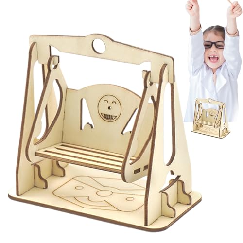 keloppasit Holzschaukel-Puzzle, 3D-Puzzle-Schaukel | Holz-Bastel-Hobby-Set | Lustiges, neuartiges 3D-Puzzle, Handkurbel-Machinarium-Spielzeug für Bastler, Sammler, von keloppasit