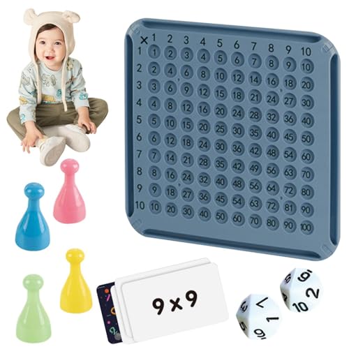 keloppasit Mathe Table Game, Math Game Board, Hölzerne mathematische Lernpädagogik, Interaktives Lernspielspielzeug für Kinder 8-12 Klassenzimmer von keloppasit