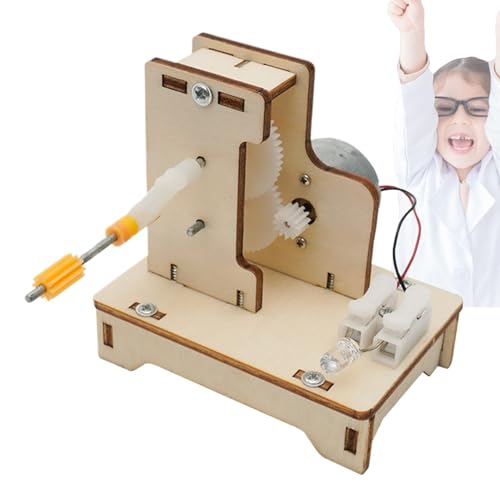 keloppasit STEM-Generator-Kit, Handkurbel-Generator-Spielzeug | Wissenschaftsset -Projekte Bauspielzeug - STEM Toys Lernspielzeug aus Holz, Feinmotorik-Spielzeug, wissenschaftliches Experimentierset, von keloppasit