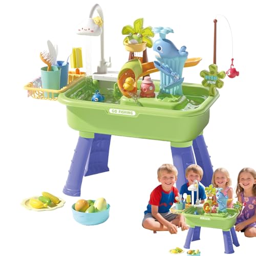 keloppasit Wasserspiel Tisch für Kinder | Outdoor Sand- Und Wassertisch - Interaktives Lernspielzeug Mit Pumpe Für Draußen Fördern Hand-Auge-Koordination keloppasit Wasserspiel Tisch für Kinder | Outdoor Sand- Und Wassertisch - Interaktives Lernspielzeug Mit Pumpe Für Draußen Fördern Hand-Auge-Koordination von keloppasit