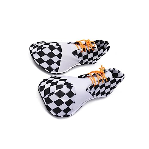 kesurpae 1 Paar Cosplay Fancy Schuhe Unisex Party Club Urlaub Festival Leistung Kostüm Dekorative Requisiten Zubehör für, Schwarz weißes Plaid von kesurpae