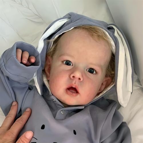 kgniess me Reborn Baby Reborn Babypuppe 20 Zoll handgefertigte lebensechte Babypuppen Junge weicher Stoffkörper, wie EIN echtes Baby, wiedergeborener Junge von kgniess me