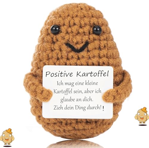 kiimiipa 2pcs Positive Kartoffel GlüCksbringer,Geschenke FüR Frauen MäNner,Geschenk FüR Freundin,Pocket Hug,Positive Geschenke,Lustige Geschenke,Zimmer BüRo Dekorationen, Niedliche Puppen (Braun) von kiimiipa