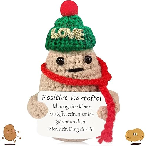 kiimiipa Positive Kartoffel Glücksbringer,Geschenke für Frauen Männer,Geschenk FüR Freundin,Pocket Hug,Positive Geschenke,Lustige Geschenke,Zimmer Büro Dekorationen, Niedliche Puppen (Weihnachten 1) von kiimiipa