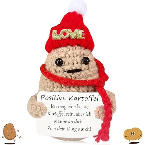 kiimiipa Positive Kartoffel Glücksbringer,Geschenke für Frauen Männer,Geschenk für Freundin,Pocket Hug,Positive Geschenke,Lustige Geschenke,Zimmer Büro Dekorationen, Niedliche Puppen (Weihnachten 2) von kiimiipa