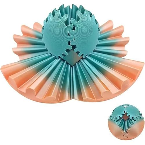 Gear Ball, Gear Ball mit 3D-Druck, Gear Ball Spin Ball Cube Fidget Toy, Gear Ball Fidget Toy, Anti-Stress-Ball, perfekter Stressball, Angstzustände, Entspannung, Stress und Angst (Grün) von kikxj