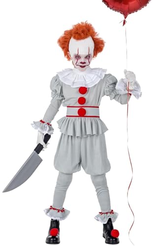 KIMOKAWAII Dark Clown Kostüm für Kinder L-(10/12 Jahre ) von kimokawaii