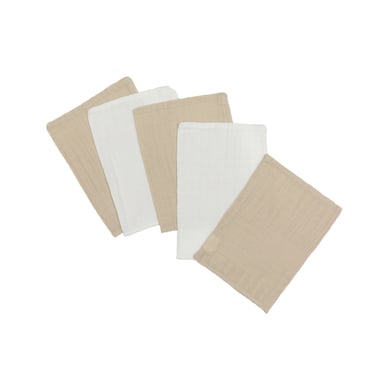 kindsgard Musselin Waschhandschuhe evasknely 5er-Pack beige von kindsgard